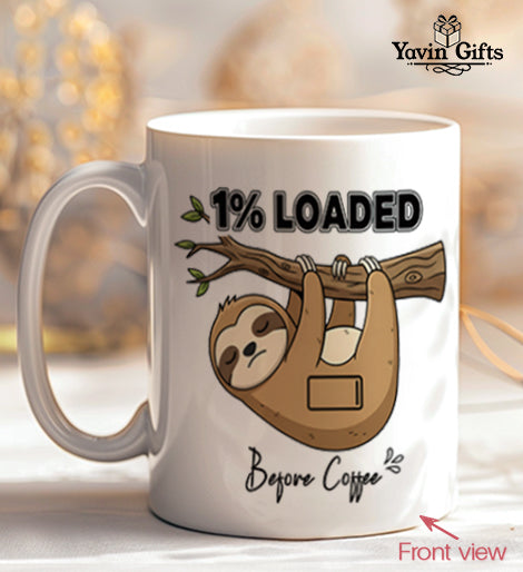 Funny Sloth-Before Coffee/After Coffee