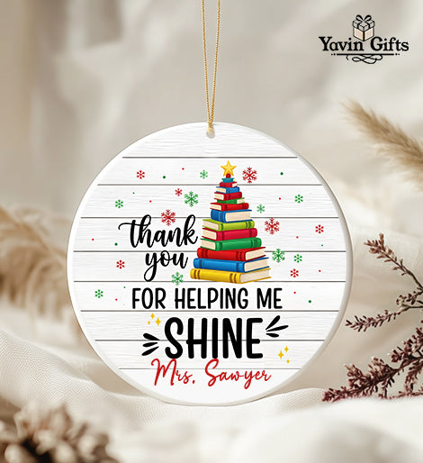 Thanks for helping me shine- Personalized teacher gift