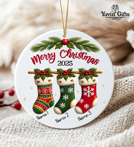 Personalized Family names ornament