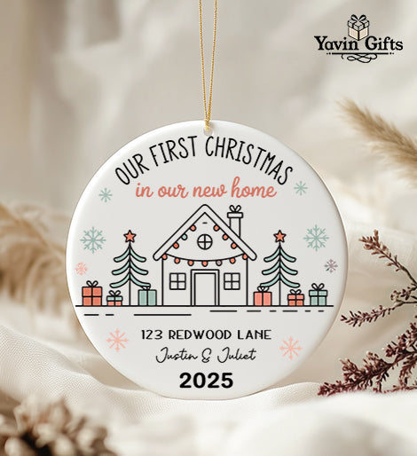 Our First Christmas in new home- Personalized names